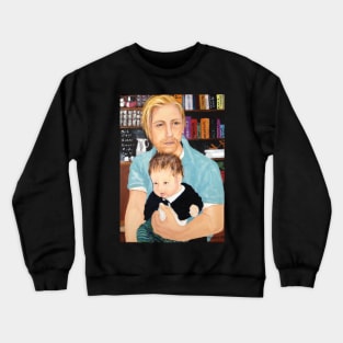 dad and baby Crewneck Sweatshirt